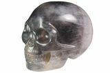 Realistic, Carved, Purple Fluorite Skull #116475-1